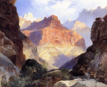 Unter dem Roten Wand Grand Canyon von Arizona Landschaft Thomas Moran Berg Ölgemälde